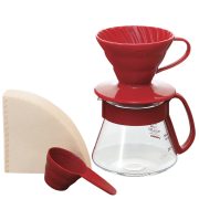 HARIO V60 керамичен комплект за филтриране на кафе, размер 01 - Червен