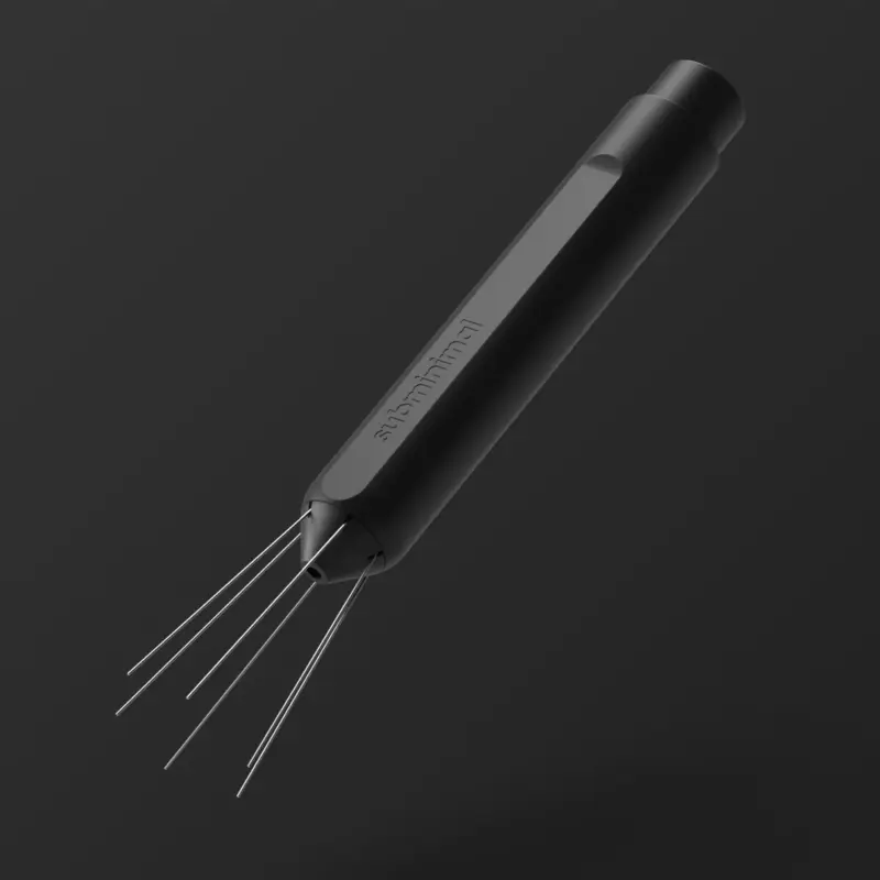 Иновативен дистрибутор за кафе Subminimal Flick WDT Pen с прибиращи се игли.