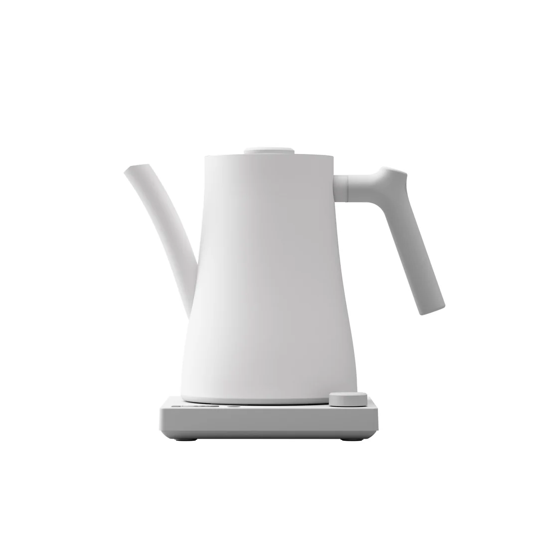 Бял интелигентен електрически чайник Varia AURA Smart Kettle 1.5 литра с дигитален OLED дисплей и специален прецизен чучур.